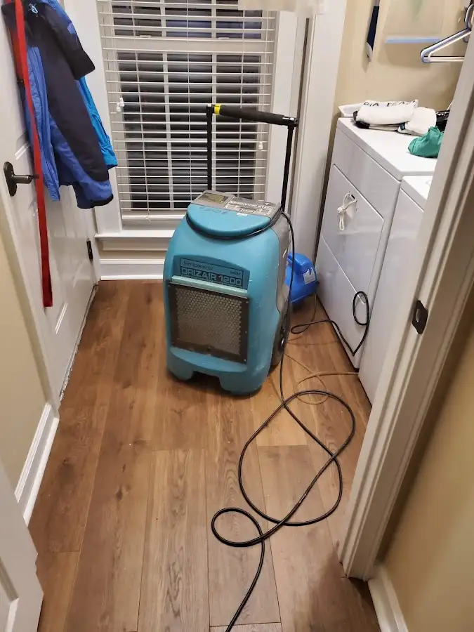 Commercial dehumidifier deployed for Flood Damage Cleanup in Raymore
